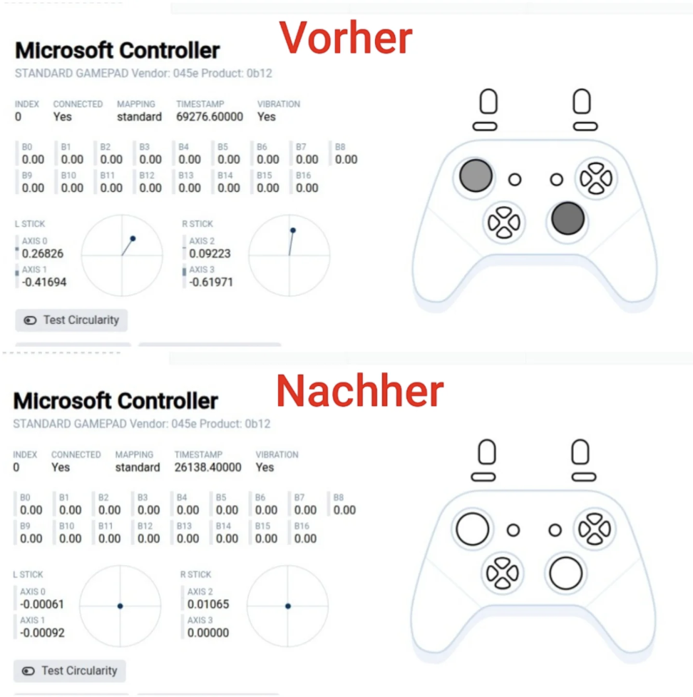 Vor und nach Umbau